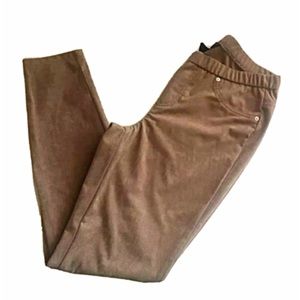 STYLE & CO. Sz S Faux Suede Jeggings Rye Brown